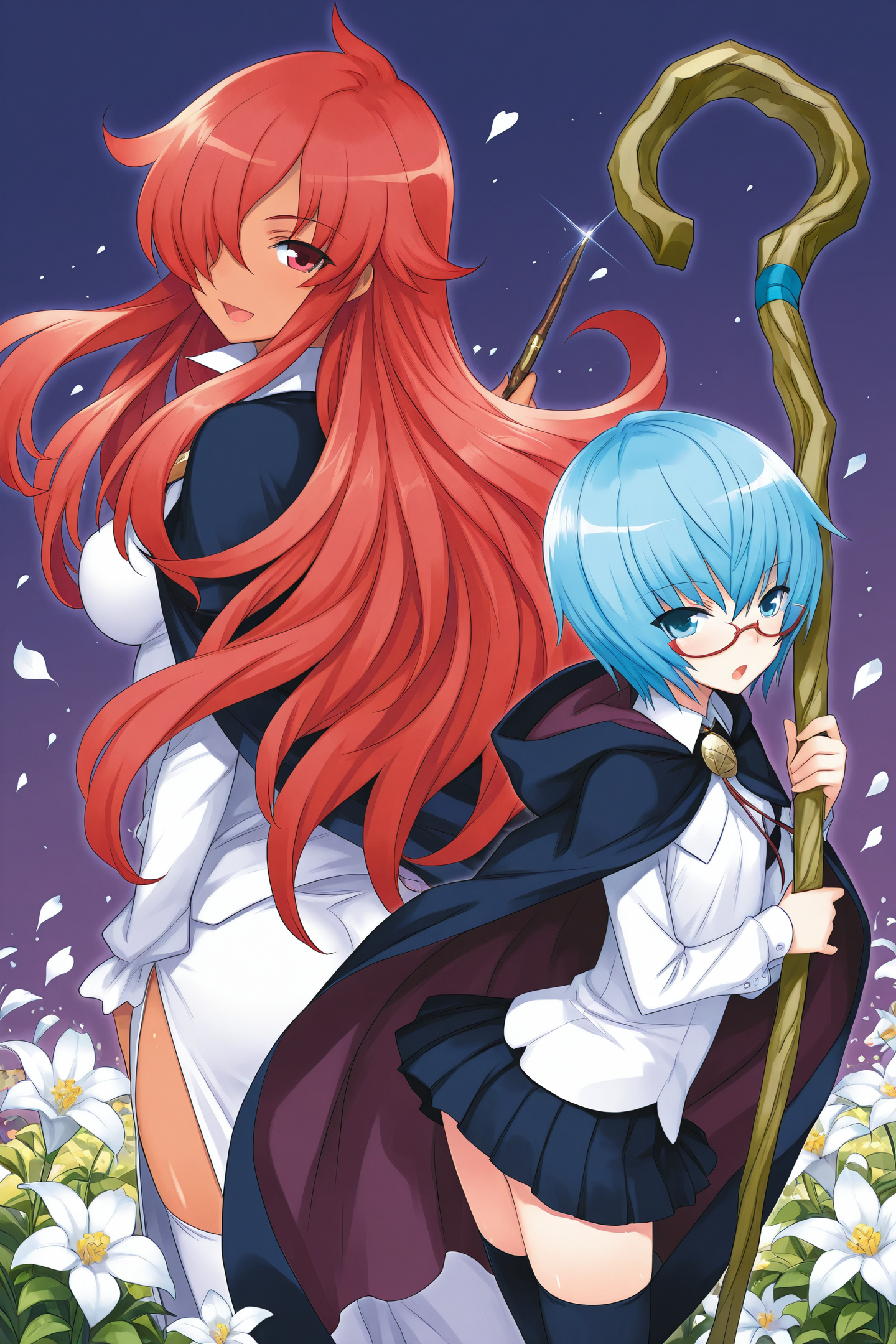 43883-3582522021-kirche augusta frederica von anhalt zerbst,2girls,glasses,tabitha,kyuruke,blue hair,pentacle,flower,cape,long hair,staff,skirt,r.png